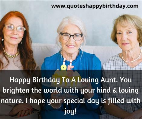 Happy Birthday To A Loving Aunt